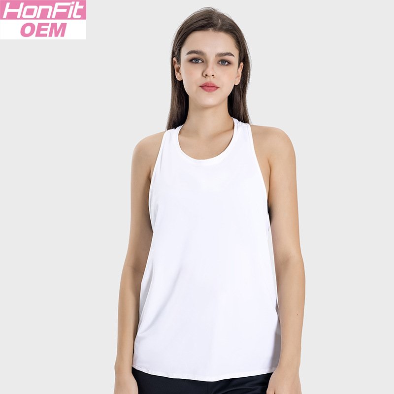 Womens Sports Fitness 75%nylon 25%spandex Tank Top DSS101 print logo 3