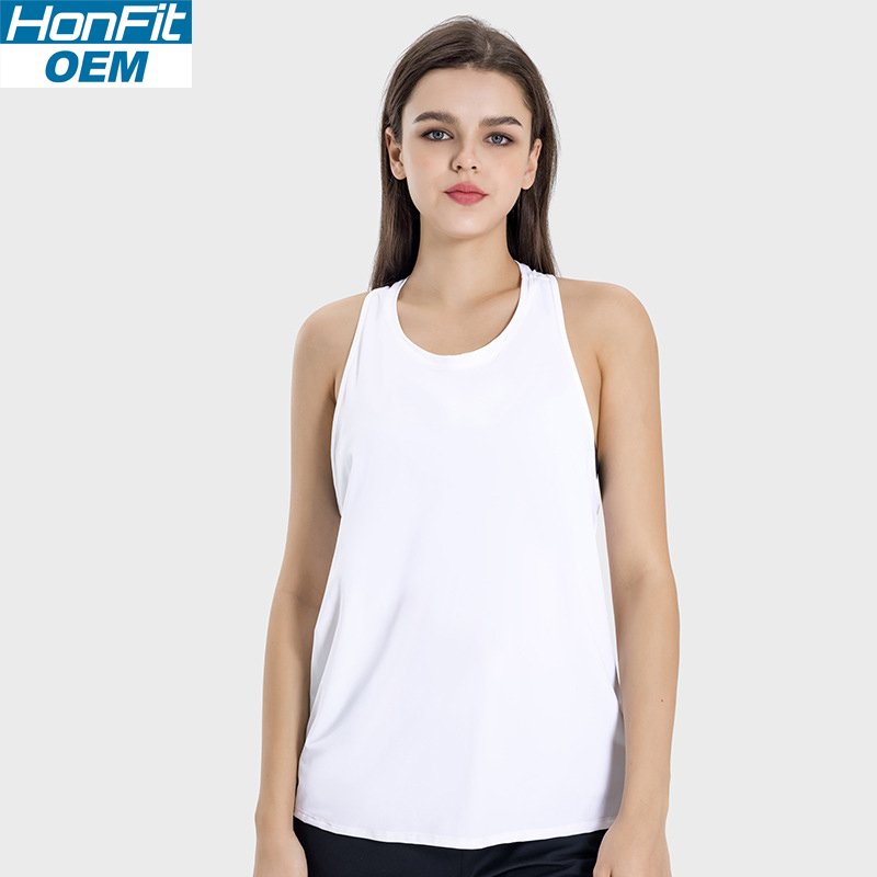 Womens Sports Fitness 75%nylon 25%spandex Tank Top DSS101 print logo 4
