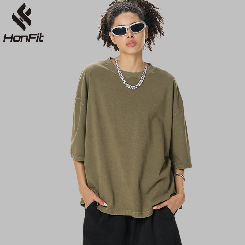 Mens Cropped 100%cotton T-SHIRTS DX8805