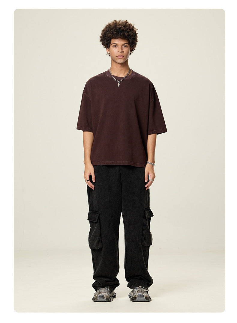 Mens Cropped 100%cotton T-SHIRTS DX8805