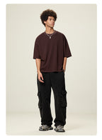 Mens Cropped 100%cotton T-SHIRTS DX8805
