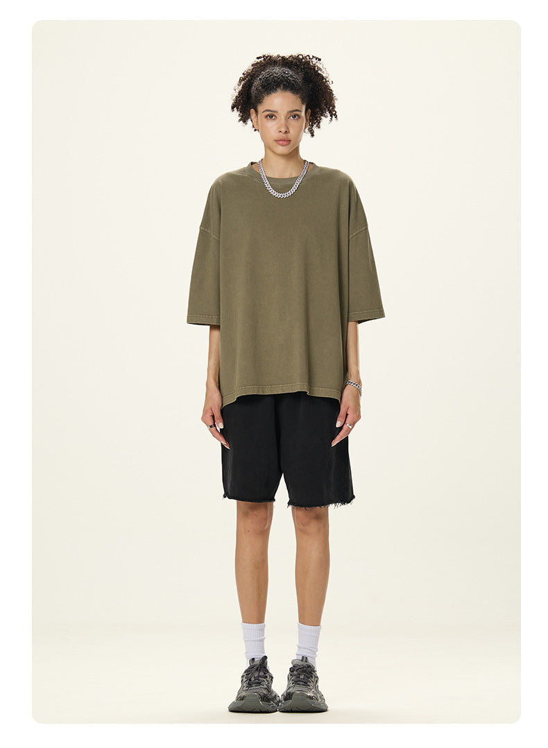 Mens Cropped 100%cotton T-SHIRTS DX8805