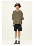 Mens Cropped 100%cotton T-SHIRTS DX8805