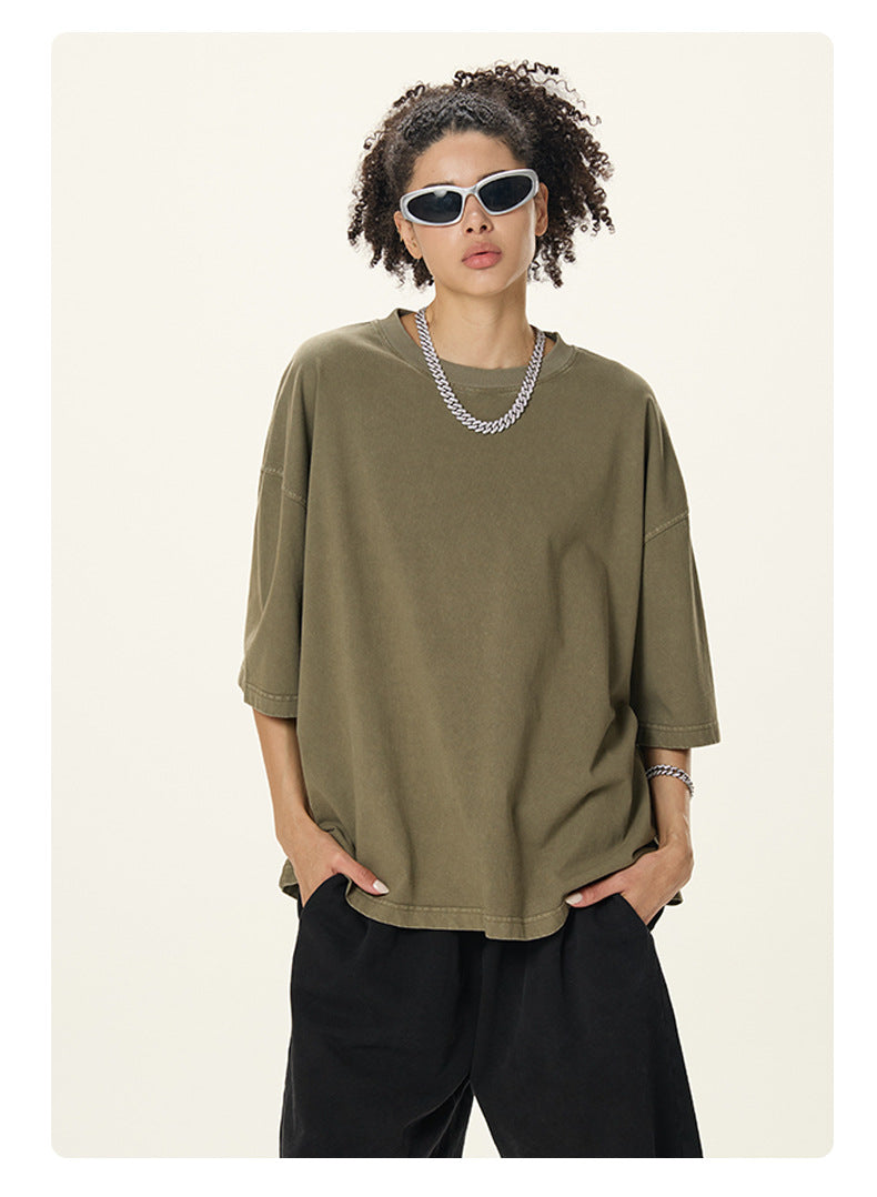 Mens Cropped 100%cotton T-SHIRTS DX8805