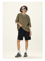 Mens Cropped 100%cotton T-SHIRTS DX8805