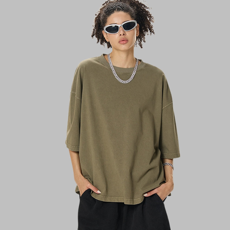 Mens Cropped 100%cotton T-SHIRTS DX8805