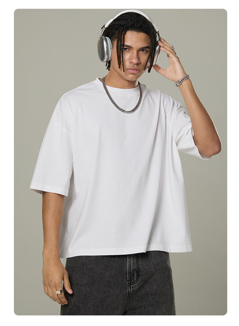 Mens Cropped 100%cotton T-SHIRTS DX8805