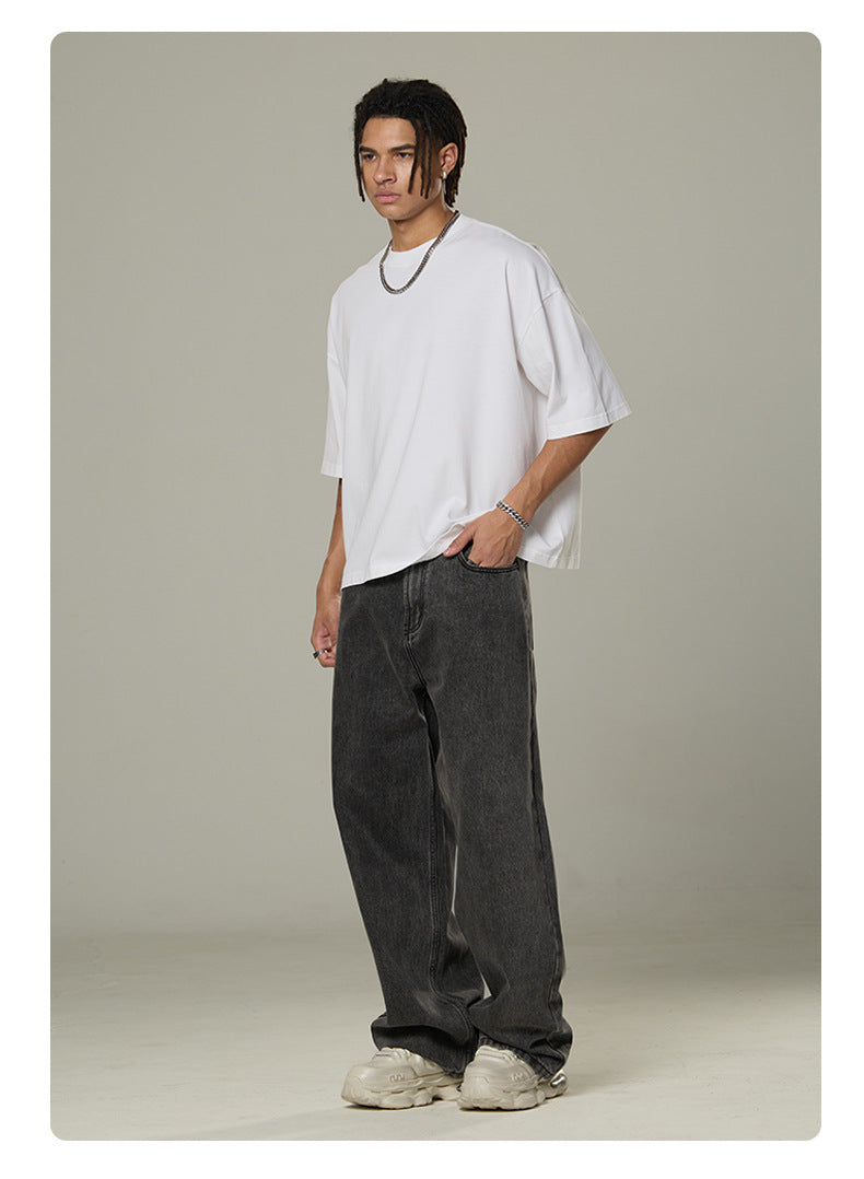 Mens Cropped 100%cotton T-SHIRTS DX8805