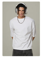 Mens Cropped 100%cotton T-SHIRTS DX8805