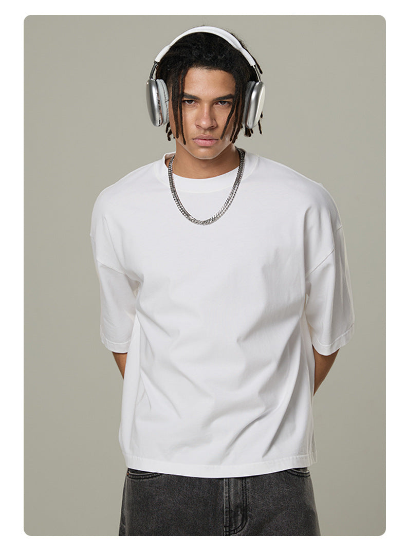 Mens Cropped 100%cotton T-SHIRTS DX8805