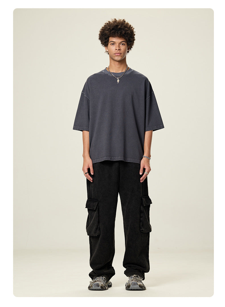 Mens Cropped 100%cotton T-SHIRTS DX8805