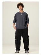 Mens Cropped 100%cotton T-SHIRTS DX8805