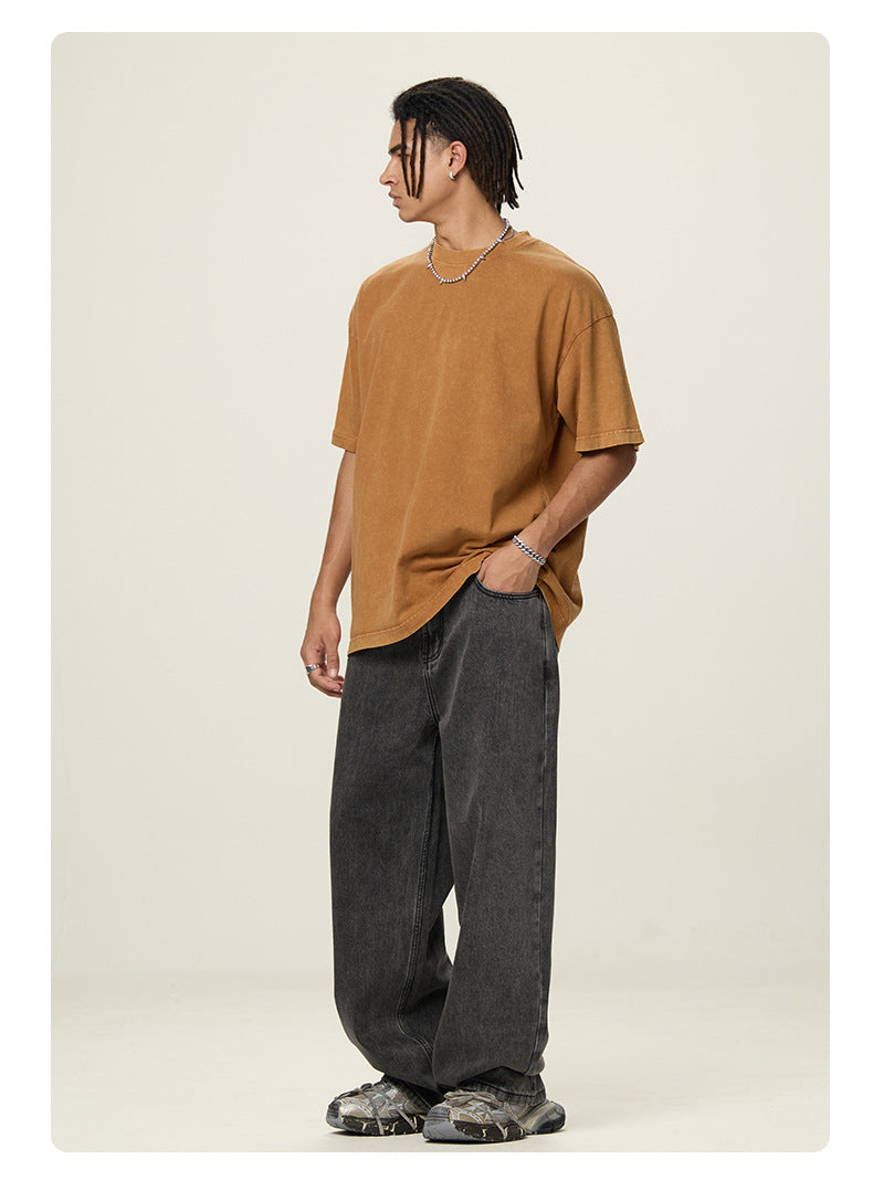 Mens Cropped 100%cotton T-SHIRTS DX8805