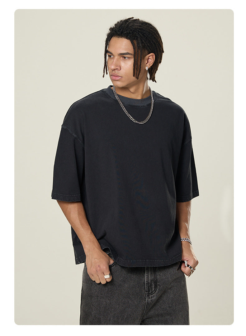 Mens Cropped 100%cotton T-SHIRTS DX8805
