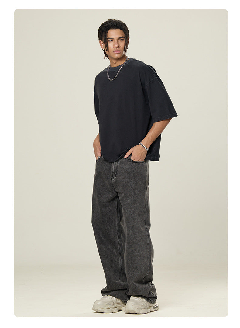 Mens Cropped 100%cotton T-SHIRTS DX8805