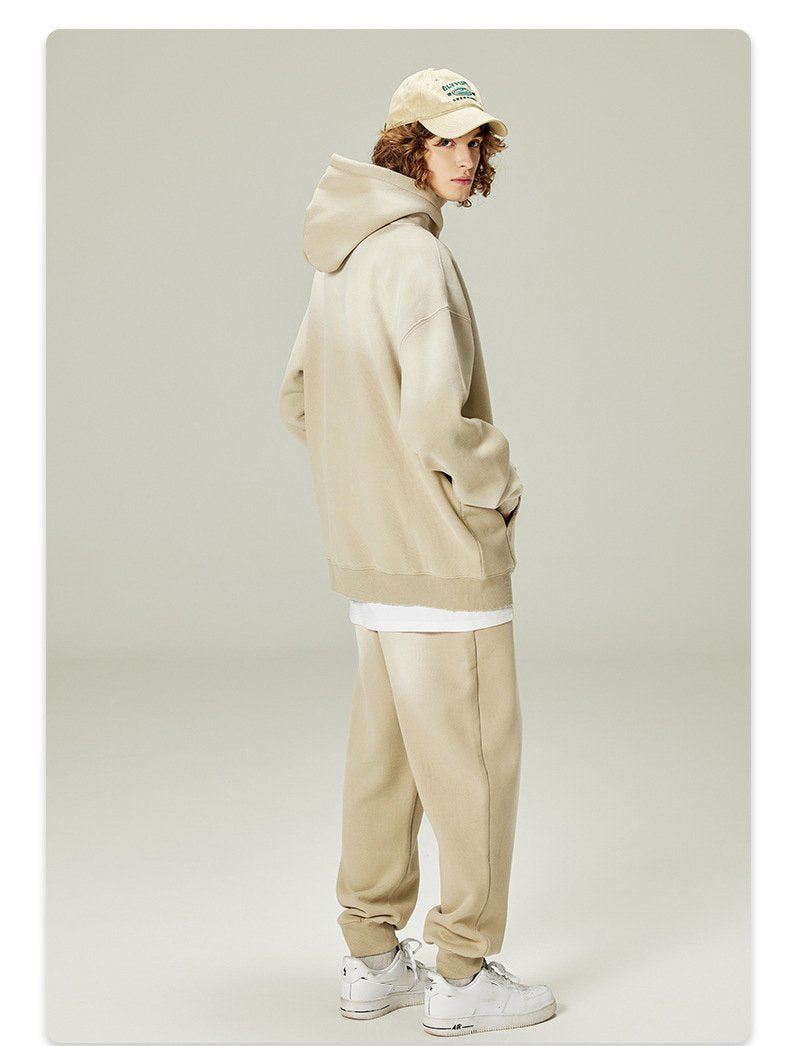 Mens Acid Washed 36.8%cotton 57.4%polyester 5.8%other fibers hoodie Sweatpants Set DY031-DK013 - hoodie print logo 49