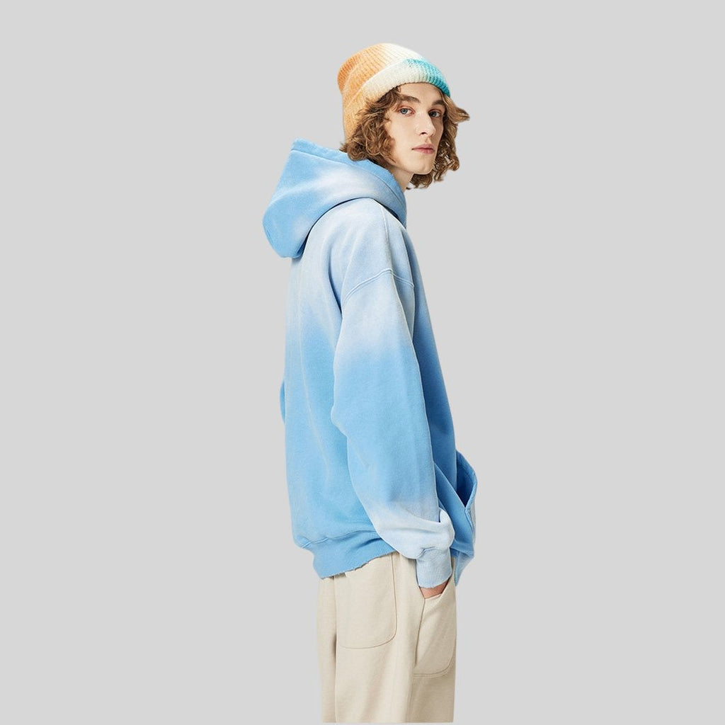 Mens Acid Washed 36.8%cotton 57.4%polyester 5.8%other fibers hoodie Sweatpants Set DY031-DK013 - hoodie print logo 40