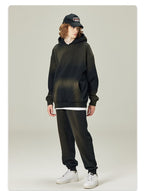 Mens Acid Washed 36.8%cotton 57.4%polyester 5.8%other fibers hoodie Sweatpants Set DY031-DK013 Set print logo 28