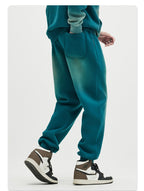 Mens Acid Washed 36.8%cotton 57.4%polyester 5.8%other fibers hoodie Sweatpants Set DY031-DK013 - jogger print logo 26