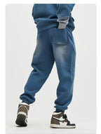 Mens Acid Washed 36.8%cotton 57.4%polyester 5.8%other fibers hoodie Sweatpants Set DY031-DK013 - jogger print logo 18