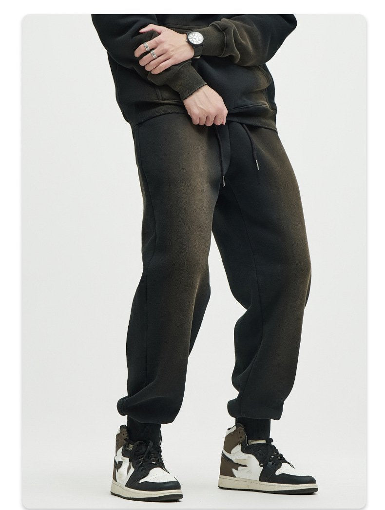 Mens Acid Washed 36.8%cotton 57.4%polyester 5.8%other fibers hoodie Sweatpants Set DY031-DK013 - jogger print logo 28