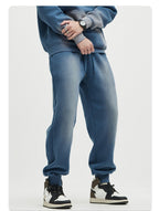 Mens Acid Washed 36.8%cotton 57.4%polyester 5.8%other fibers hoodie Sweatpants Set DY031-DK013 - jogger print logo 16
