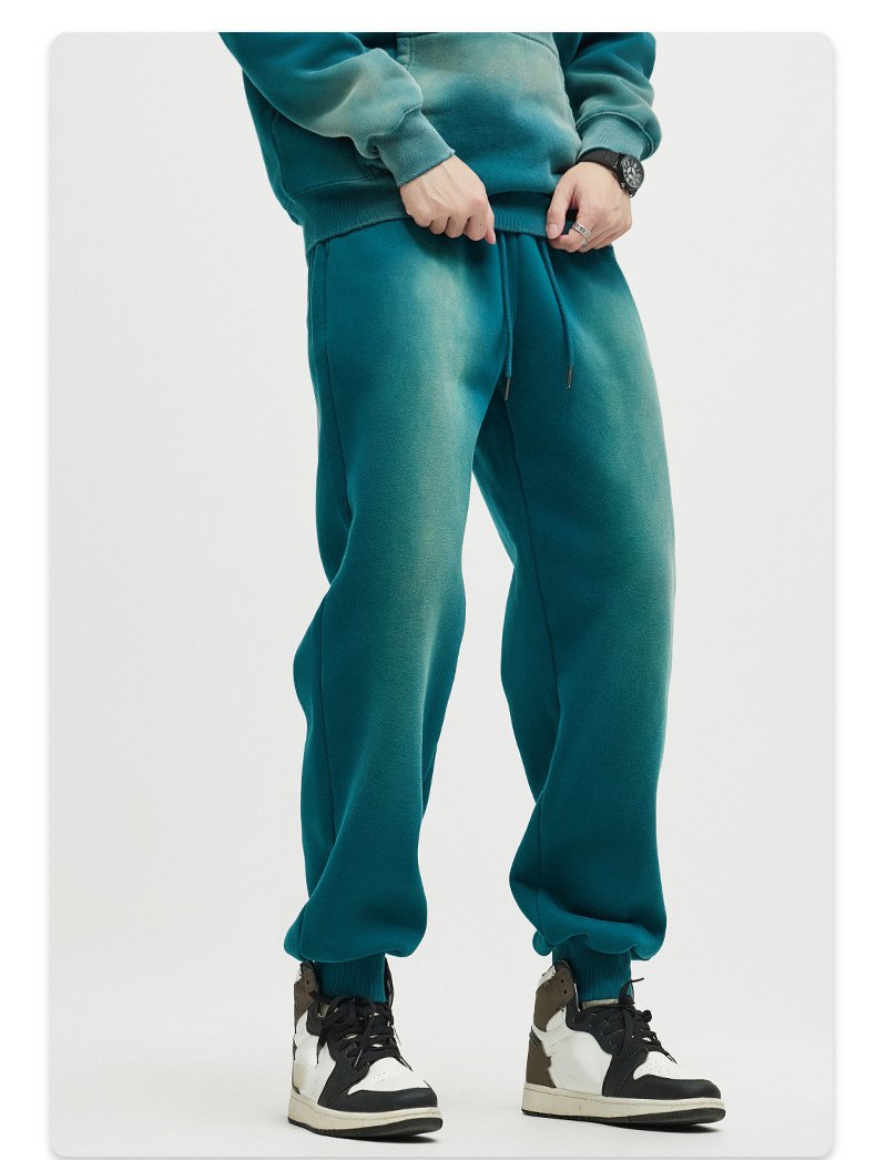 Mens Acid Washed 36.8%cotton 57.4%polyester 5.8%other fibers hoodie Sweatpants Set DY031-DK013 - jogger print logo 24