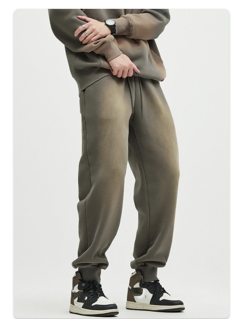 Mens Acid Washed 36.8%cotton 57.4%polyester 5.8%other fibers hoodie Sweatpants Set DY031-DK013 - jogger print logo 32