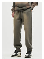 Mens Acid Washed 36.8%cotton 57.4%polyester 5.8%other fibers hoodie Sweatpants Set DY031-DK013 - jogger print logo 33