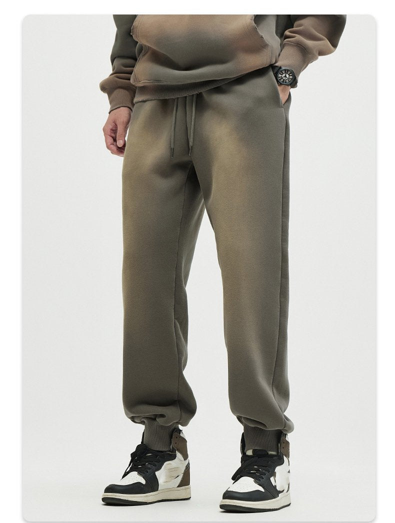 Mens Acid Washed 36.8%cotton 57.4%polyester 5.8%other fibers hoodie Sweatpants Set DY031-DK013 - jogger print logo 33