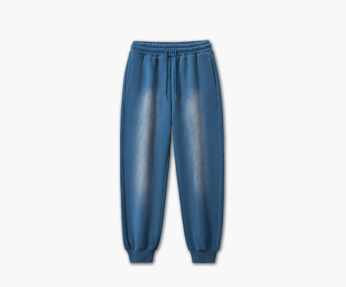 Mens Acid Washed 36.8%cotton 57.4%polyester 5.8%other fibers hoodie Sweatpants Set DY031-DK013 - jogger print logo 1