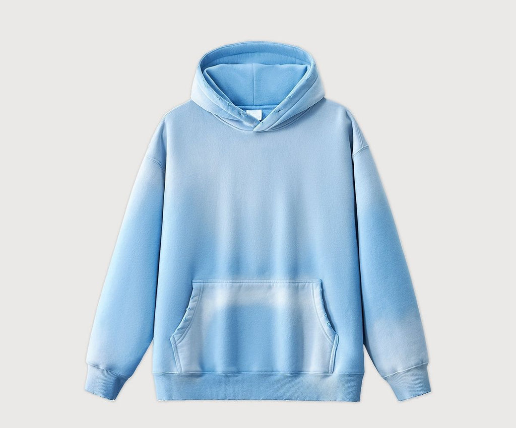 Mens Acid Washed 36.8%cotton 57.4%polyester 5.8%other fibers hoodie Sweatpants Set DY031-DK013 - Honfitwear