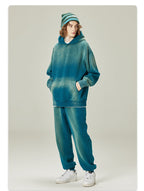 Mens Acid Washed 36.8%cotton 57.4%polyester 5.8%other fibers hoodie Sweatpants Set DY031-DK013