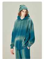 Mens Acid Washed 36.8%cotton 57.4%polyester 5.8%other fibers hoodie Sweatpants Set DY031-DK013