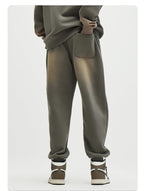 Mens Acid Washed 36.8%cotton 57.4%polyester 5.8%other fibers hoodie Sweatpants Set DY031-DK013