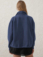 Womens Sports Activewear 76%polyester   24%Viscose Half Zip Sweatshirt E24W0445 print logo 33