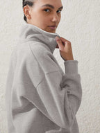 Womens Sports Activewear 76%polyester   24%Viscose Half Zip Sweatshirt E24W0445 print logo 37