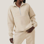 Womens Sports Activewear 76%polyester   24%Viscose Half Zip Sweatshirt E24W0445 print logo 13