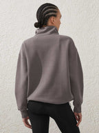 Womens Sports Activewear 76%polyester   24%Viscose Half Zip Sweatshirt E24W0445 print logo 22