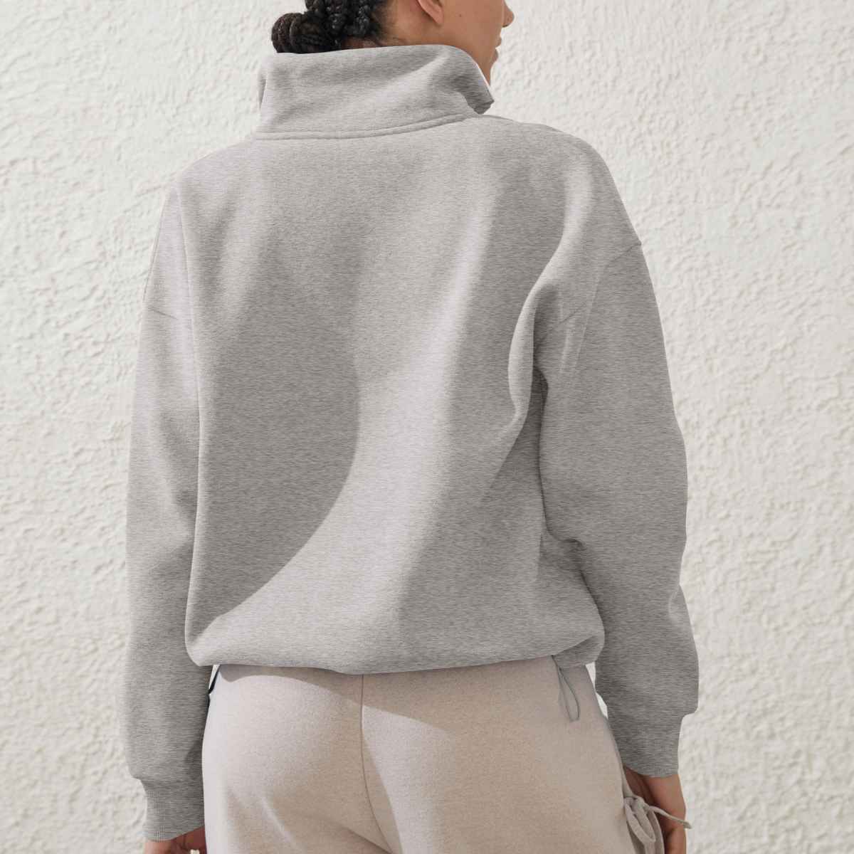 Womens Sports Activewear 76%polyester   24%Viscose Half Zip Sweatshirt E24W0445 print logo 2
