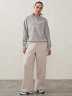 Womens Sports Activewear 76%polyester   24%Viscose Half Zip Sweatshirt E24W0445 print logo 38
