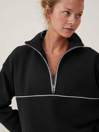 Womens Sports Activewear 76%polyester   24%Viscose Half Zip Sweatshirt E24W0445 print logo 46