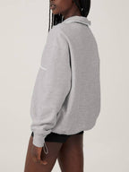 Womens Sports Activewear 76%polyester   24%Viscose Half Zip Sweatshirt E24W0445 print logo 35