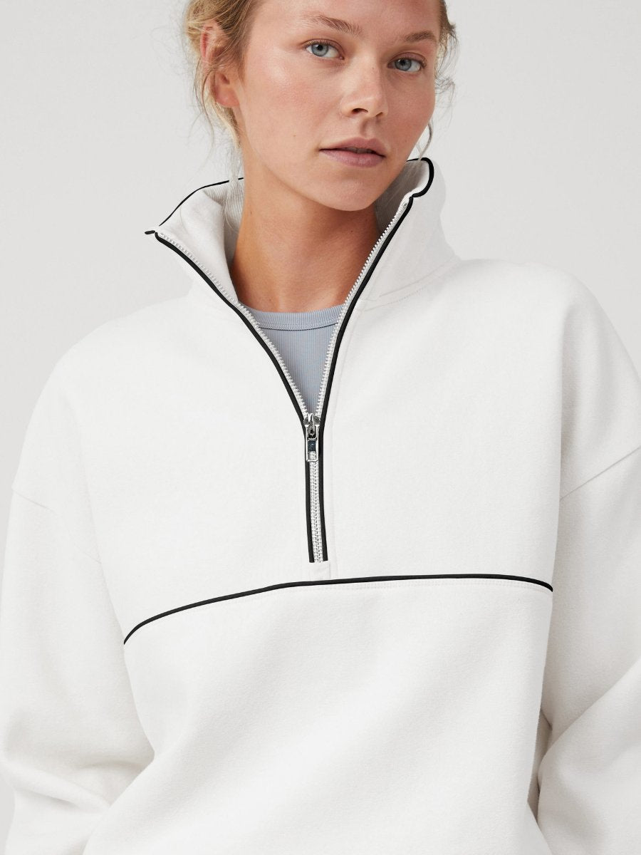 Womens Sports Activewear 76%polyester   24%Viscose Half Zip Sweatshirt E24W0445 print logo 59