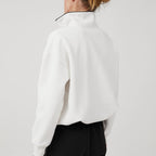 Womens Sports Activewear 76%polyester   24%Viscose Half Zip Sweatshirt E24W0445 print logo 19