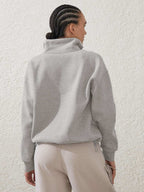 Womens Sports Activewear 76%polyester   24%Viscose Half Zip Sweatshirt E24W0445 print logo 39