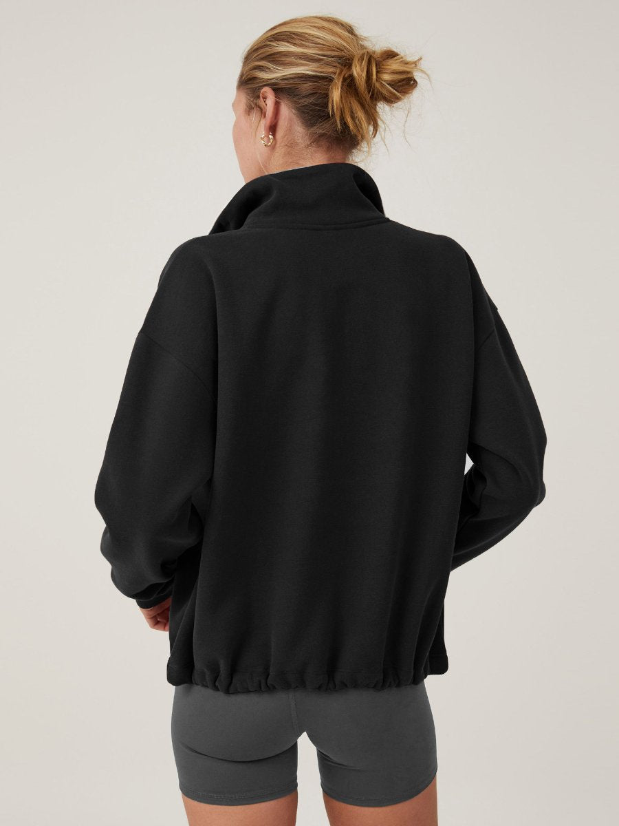 Womens Sports Activewear 76%polyester   24%Viscose Half Zip Sweatshirt E24W0445 print logo 47