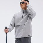 Mens Casual Workout 100%Polyester Quarter zip shirt E42183 print logo 17