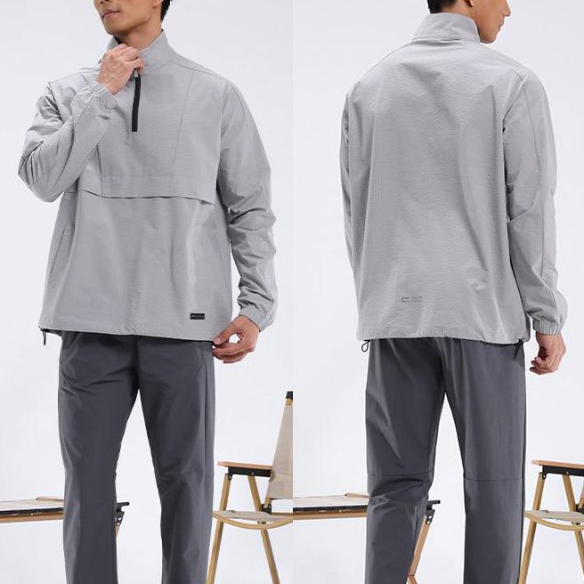Mens Casual Workout 100%Polyester Quarter zip shirt E42183 print logo 25