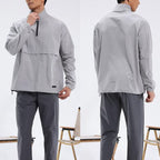 Mens Casual Workout 100%Polyester Quarter zip shirt E42183 print logo 25